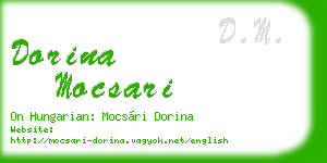 dorina mocsari business card